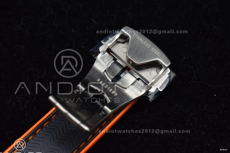 on Planet V2 Ocean Gray Super 1:1 43.5mm Dial VSF Nylon Clone Edition SS Orange Black Strap A8900 Best Bezel 1117
